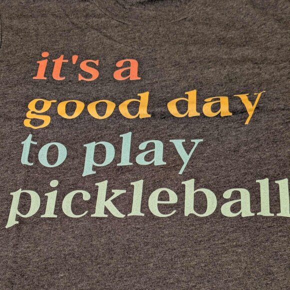 Bella Canvas Graphic Tee Womens Medium It's a Good Day to Play Pickleball Top - Picture 5 of 13